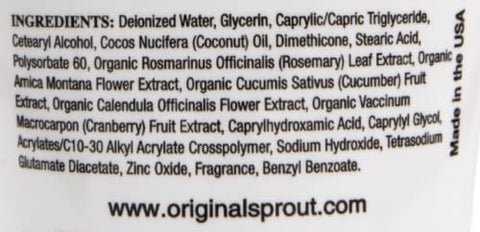 Creme Delicioso para Bebês com Zinco, Pele Sensível, 355 ml - Original Sprout