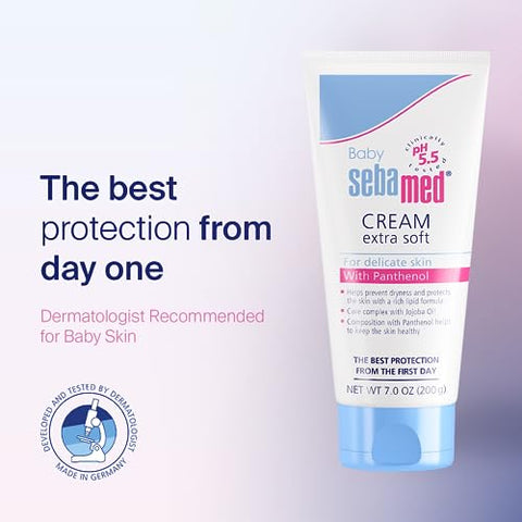 SEBAMED - Creme Sebamed Baby Extra Suave, 200ml – Hidratação e Proteção para a Pele do Bebê