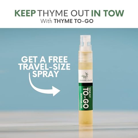 Thyme Out - Tratamento Natural para Eczema – Psoríase – Solução Completa para Acne, Dermatite, Rosácea, Feridas Frias, Irritações de Animais, Picadas de Insetos e Hera Venenosa – Spray Anti-Coceira para