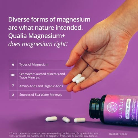 NEUROHACKER COLLECTIVE - QUALIA MAGNESIUM | Fórmula Premium de Magnésio Formulada por Médicos | Alta Bioacessibilidade a partir de 9 Formas de Magnésio