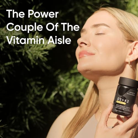 Sports Research - Vitamina D3 K2 com Óleo de Coco | Vitamina K2 MK7 Vegana D3 5000iu | Certificado Vegano, Sem Soja |