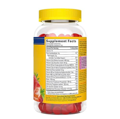 Multivitamínico para Mulheres, Suporte Nutricional Diário, 220 Gomas – 220 Gomas Multivitamínicas para Mulheres - Nature Made