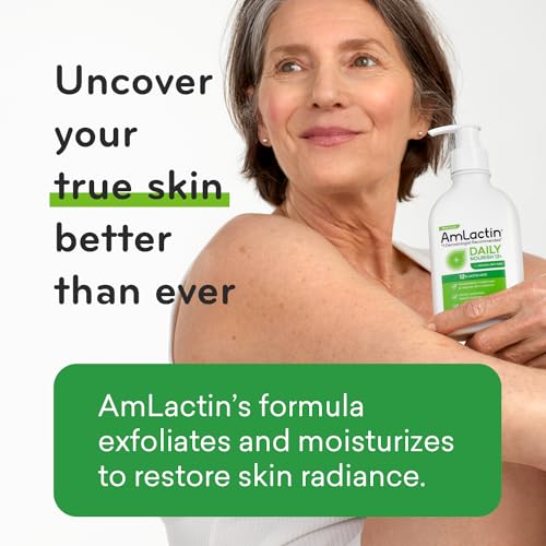Daily Nourish 12%% – Loção Corporal 14.1 oz com 12%% de Ácido Lático – Esfoliante e Hidratante para Pele Seca (Embalagem Pode Variar) - AmLactin