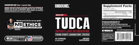 Unbound by NutraBio – Suplemento Tudca, 60 Cápsulas – Auxilia na Saúde do Fígado, Desintoxicação e Bem-Estar Geral