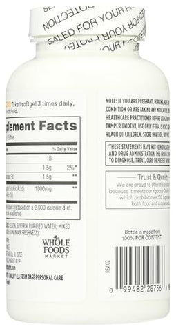 Tonalin Cla 1300mg, 90 Softgels – Óleo de Cártamo Conjugado de Alta Potência - 365 by Whole Foods Market