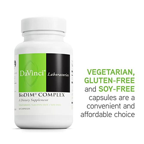 Labs BioDIM Complex – Suporte Hormonal com Vitamina D3, DIM, Extrato de Chá Verde, Vitamina E, Cálcio, HMRlignan | Complexo de Suporte Hormonal com Ingredientes Naturais - DAVINCI