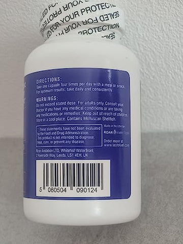 Roar Ambition - TestoFuel – 120 Cápsulas Potencializadoras de Testosterona para Homens – Ingredientes 100% Naturais | Aumente sua Energia e Desempenho Masculino