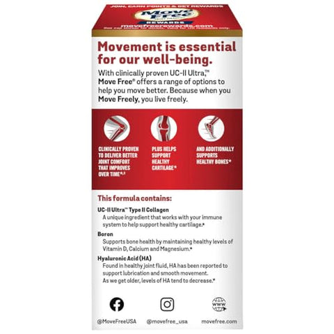 DO MY BEST - Move-Free Ultra Triple Action – Suplemento Articular 75 Comprimidos (Pacote com 2) | Marca em Destaque