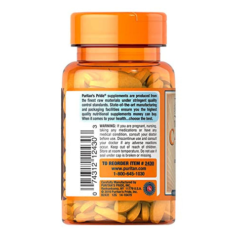 Puritan's Pride - Vitamina C-500 mg com Rosa Mosqueta de Liberação Prolongada – 100 Cápsulas | Puritan’s Pride