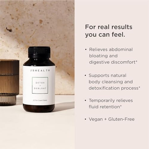 Vitamins Fórmula Detox e Desinchá para Saúde do Fígado | Cápsulas Detox para o Fígado | Fórmula Desinchá com Cardo Mariano, Cúrcuma, Funcho | Suplemento para Limpeza do Fígado (60 Comprimidos) - JSHealth