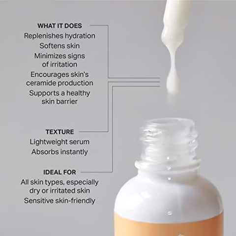 Ceramide Barrier Serum – Hidratante para Reduzir a Secura, Todos os Tipos de Pele, Inclusive Pele Sensível, Sem Fragrância, Cruelty Free, 30 ml - Cocokind