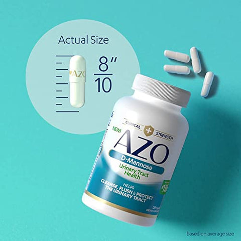 D Mannose Saúde do Trato Urinário, Limpeza, Desintoxicação – 60 cápsulas - AZO