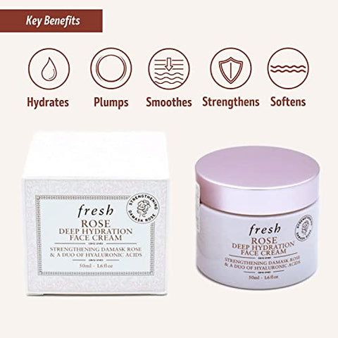 Creme Facial Hidratante Profundo Fresh Rose Fortalecedor 45g