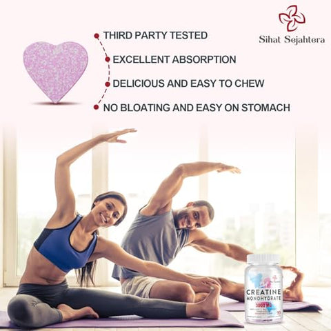 Sihat Sejahtera - 3000 MG Creatina Monohidratada para Mulheres – Potencialize seus resultados!