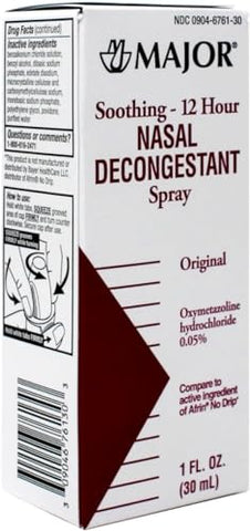 Spray Nasal Descongestionante MAJOR 12h Oximetazolina HCL 0.05% 30ml (6)