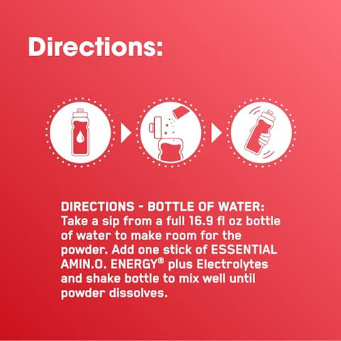 Amino Energy Plus Electrolytes Stick Packs – Pó Energético de Morango, 7 Unidades - Optimum Nutrition