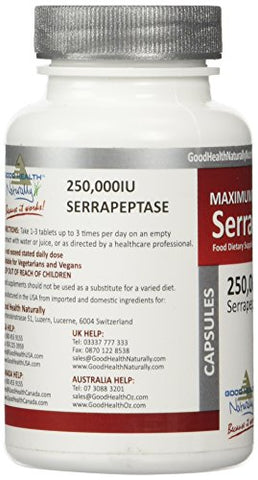 Grace nnvg - Serra Enzyme – Suplemento Serrapeptase para Limpar Pulmões e Seios Nasais | Proteolítico, Limpeza Digestiva | 250.000 UI – Máxima Potência | 90 Cápsulas