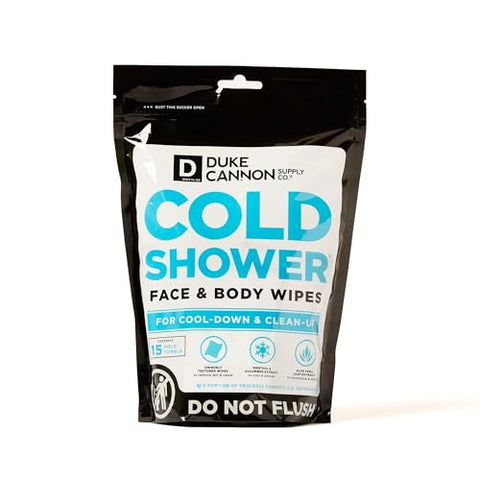 Duke Cannon Supply Co. - Toalhas Refrescantes Duke Cannon Cold Shower para o Rosto – 100g