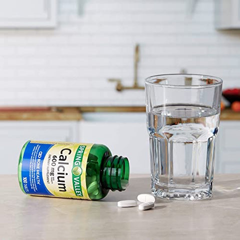 Generic - Spring – Valley Cálcio 600mg Saúde Óssea Natural – 100 Comprimidos Embalagem de 3