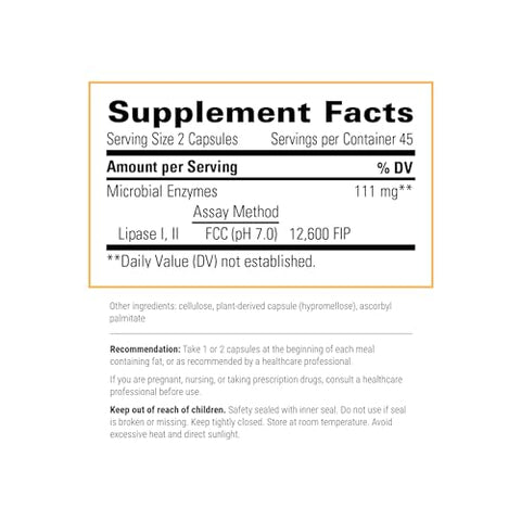 Lipase Concentrate-HP – Suplemento Enzimático para Homens e Mulheres que Auxilia na Digestão de Gorduras* – 90 Cápsulas Veganas - Integrative Therapeutics