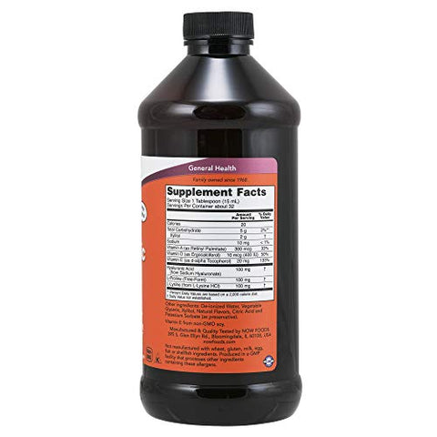 NOW Foods - Now Foods Ácido Hialurônico Líquido 100mg, 473ml – 16oz