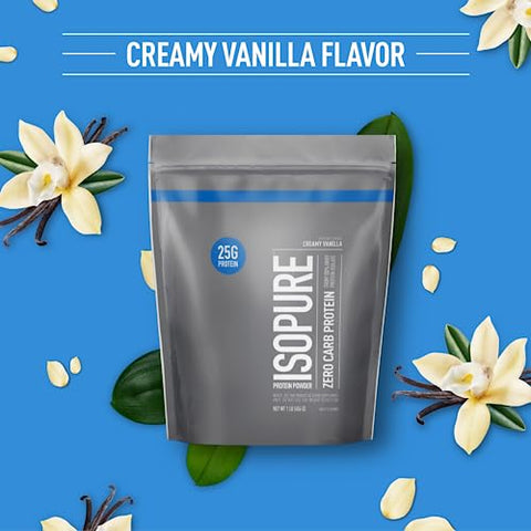 Whey Isolate Creamy Vanilla – Pó de Proteína com Vitamina C – 100% Puro – 30g de Proteína por Porção – Embalagem de 500g - Isopure