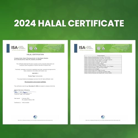 Zaytun Vitamins - Zaytun Halal Vitamina D3 5000 UI, 180 Mini Softgels, Suporte para ossos, Função muscular saudável