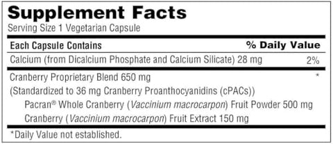 KPAK - Tru Nature Cranberry 650 mg – 140 Cápsulas Vegetarianas (2 Pacotes, 280 no total) + Estojo com 8 Compartimentos