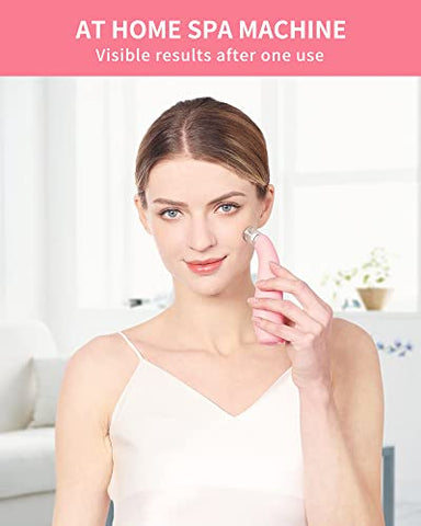 Máquina de Microdermoabrasão 2 em 1 para o Rosto, Dispositivo de Microdermoabrasão com Diamante Recarregável por USB – Tratamento Facial Avançado em Casa (Rosa) - NEWDERMO