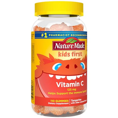 Kids First Gummies Vitamina C, Suporte Imunológico, 110 Gummies, 110 Dias de Fornecimento - Nature Made