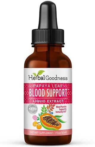 Herbal Papaya - Papaya Leaf Blood Support – Fórmula Premium com Glicerina para Saúde Cardiovascular e Circulação Sanguínea – 30ml – Livre de Glúten e Vegano