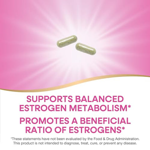 Nature's Way - Nature’s Way DIM-Plus – Suporte ao Metabolismo Equilibrado de Estrogênio, Diindolilmetano, 120 Cápsulas Veganas (Embalagem Pode Variar)