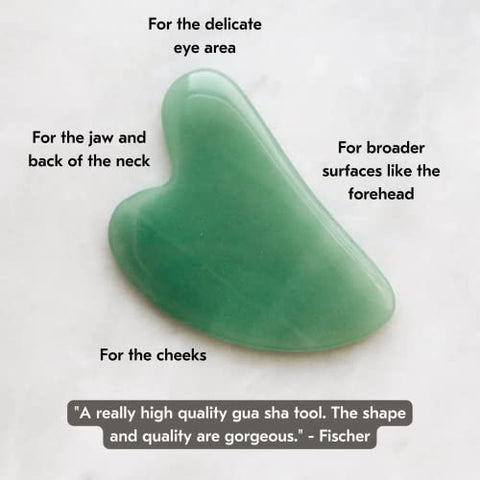 Mount Lai - Monte Lai – Ferramenta de Levantamento Facial Jade Gua Sha | Ferramenta de Escultura Facial para Cuidados com a Pele | Guasha para Rosto e Corpo | Ferramentas de Massagem Facial para Aliviar Tensão Muscular e Reduzir