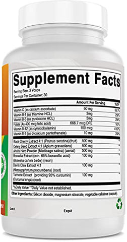 Best Naturals - Melhores Naturais – Vitaminas de Limpeza de Ácido Úrico para Homens e Mulheres – 90 Cápsulas Vegetarianas (90 Unidades – Pacote com 2)