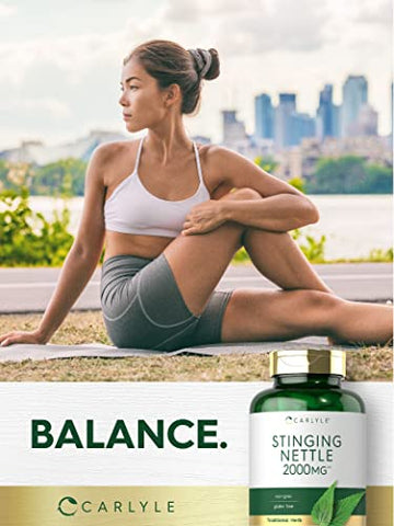 Extrato de Folha de Urtiga 2000mg | 300 Cápsulas | Não-OGM | Marca Carlyle - Carlyle