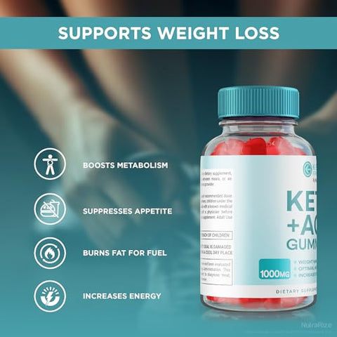 NutraRize - Gomas Keto Genesis ACV para Perda de Peso Avançada – 2 Pacotes | Força Máxima | KetoGenesis – 60 gomas