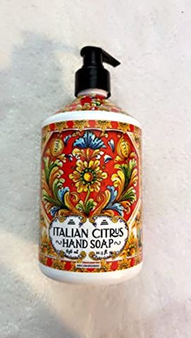 Generic - Coleção de Sabonetes Sicilian Deruta | 4 x 635 ml Frascos de Plástico Italiano de Limão Cítrico Verbena Gardenia Lírio Coco Lima 2.548 g