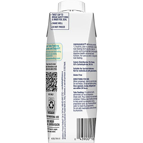 Fibersource - FIBERSOURCE HN, Sem Sabor 250 ml (Pacote com 24) – Fonte de Fibras para uma Alimentação Saudável