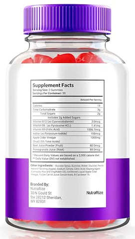 NutraRize - (2 Pacotes) Ultra Quick Keto ACV Gummies – Fórmula Premium de Keto Plus ACV, Vinagre de Maçã 1000MG – Avaliações Oficiais UltraQuick