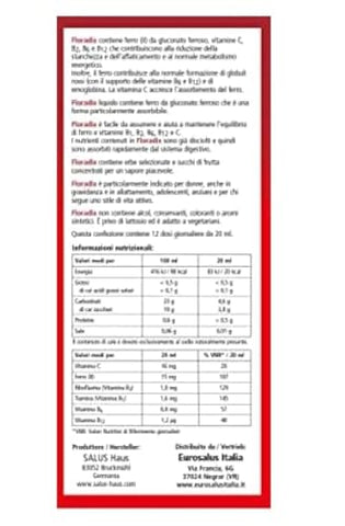Htlaew - Floradix Floravital Fórmula Líquida de Ferro e Vitaminas 250 ml – 2 Unidades