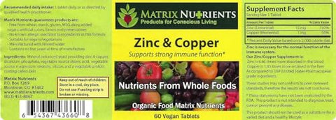 Matrix Nutrients - ZINC: Benefícios para a saúde e imunidade – 100g