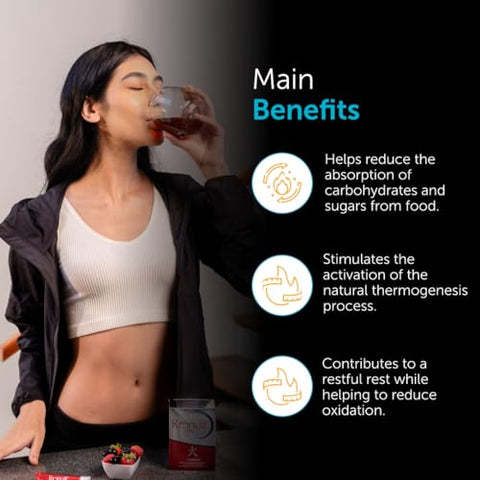 Kronuit - Fire 2.0 – Sanki: Suplemento Termogênico 100% Natural em Caixa com 27 Sachês de Sabor Frutas Vermelhas