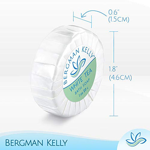 Sabonetes de Hotel (Chá Branco, 30g, 100 unid) – Mini Sabonetes Individuais, Luxo em Tamanho de Viagem, Amenidades em Barra, Ideais para Airbnb, Motel - BERGMAN KELLY