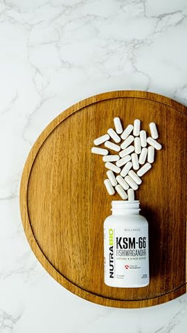Ashwagandha KSM-66 – Suplemento Herbal para Melhor Saúde Geral do Corpo, 600mg – 90 Cápsulas Vegetais - NutraBio
