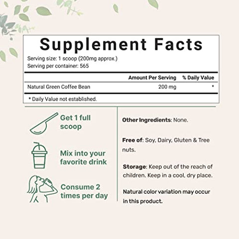 Micro Ingredients - Extrato Puro de Café Verde, 120 ml, Livre de Preenchedores com Cafeína Natural, Suplemento Queima de Gordura com 50% de Ácido Clorogênico, Suporta Metabolismo e Peso