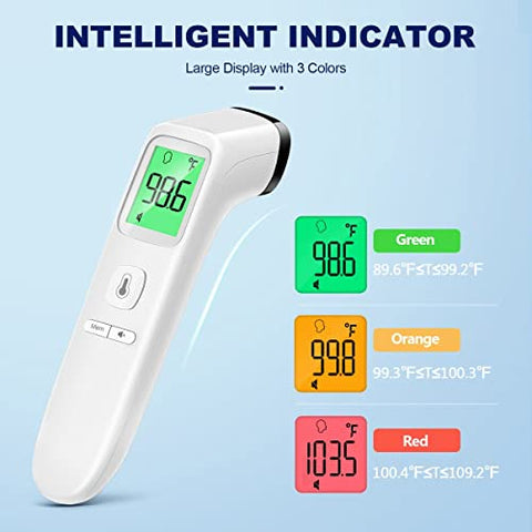 GoodBaby - Termômetro Digital sem Contato para Adultos e Crianças, Preciso e Rápido, Alarme de Febre, Resultado em 1 Segundo, Elegível para FSA HSA, Fácil de Usar, Modo 2 em 1 Cuidados de Saúde