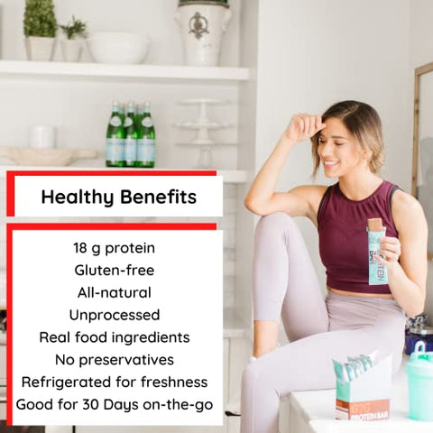 Bar, 4 Pack – Amendoim com Chocolate, Coco com Manteiga de Amendoim, Amêndoa com Coco, Amêndoa com Chocolate, 32 Unidades (4 Pacotes de 8 Unidades) – Barra de Proteína - G2G