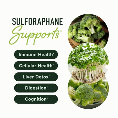 SMNutrition - Suplemento de Sulforafano 50MG de Broto de Brócolis | Ativação NRF2 com Glucorafanina, Mirosinase : [Nome da Marca]