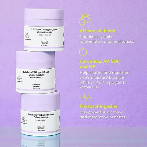 Lala Retro Whipped Cream: Hidratante Rejuvenescedor para Proteção e Renovação da Pele – 50ml - Drunk Elephant