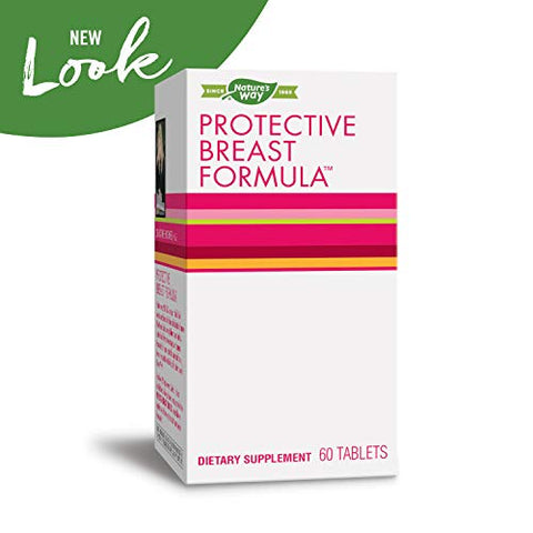 Nature's Way - Nature’s Way Fórmula Protetora para os Seios, Suporte à Saúde dos Seios* com BR-DIM, Extrato de Chá Verde, Extrato de Cúrcuma e Vitamina D3, 60 Comprimidos